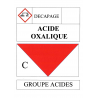 Acide oxalique (21x14,5cm) - sticker / autocollant