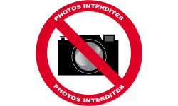 Photos interdites (10cm) - Sticker / autocollant