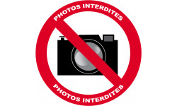 Photos interdites (10cm) - Autocollant(sticker)