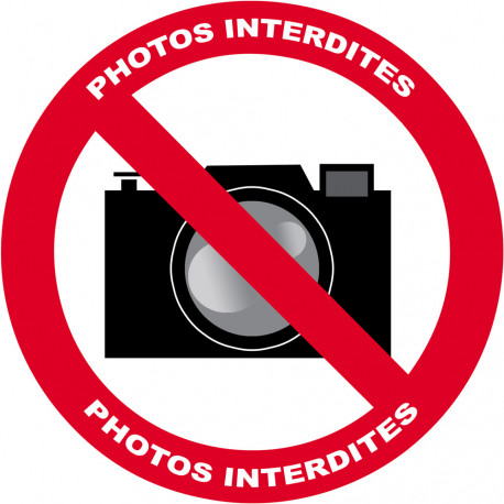 Photos interdites (10cm) - Autocollant(sticker)