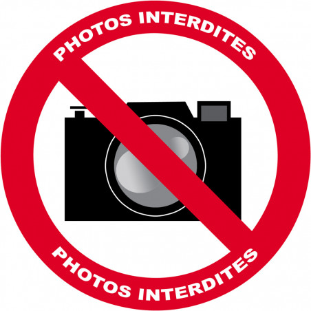 Photos interdites (15cm) - Sticker / autocollant