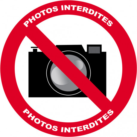 Photos interdites (20cm) - Sticker / autocollant
