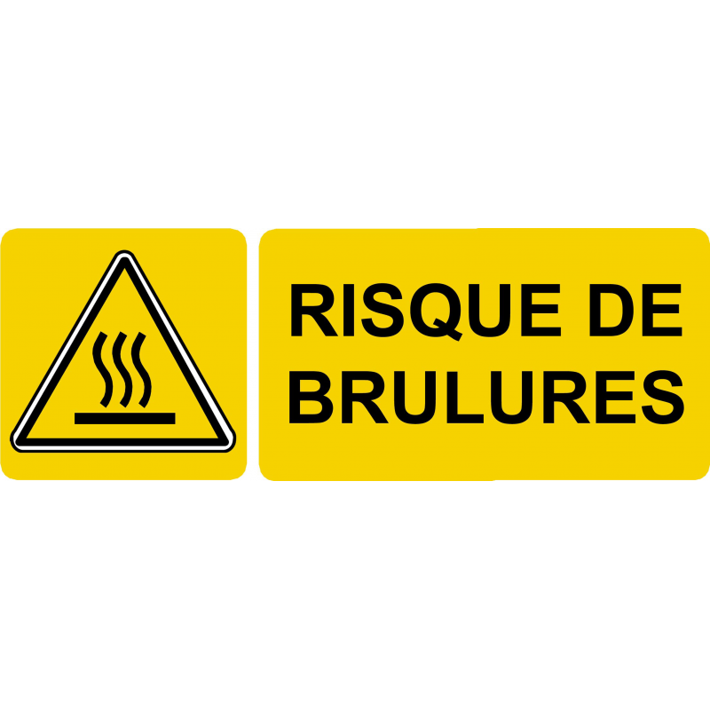 Risque de brulure (28x10cm) - Sticker / autocollant