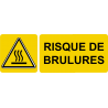 Risque de brulure (20x7cm) - Sticker / autocollant