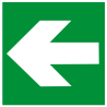 flèche sortie de secours (15cm) - sticker /autocollant
