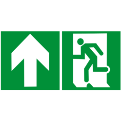 sortie de secours gauche (2fois 15x15cm) - Autocollant(sticker)