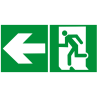 sortie de secours gauche (2fois 15x15cm) - Autocollant(sticker) sortie de secours gauche (2fois 15x15cm) - Autocollant(sticker)