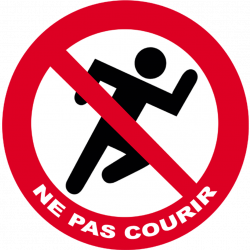 Ne pas courir (20cm) - Autocollant(sticker)