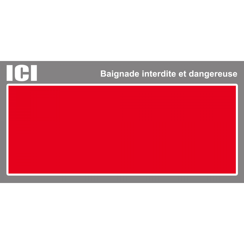 Baignade interdite et dangereuse (30X15cm) - Autocollant(sticker)