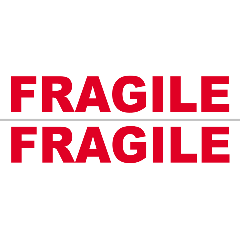 Fragile (2 fois 10x2cm) - Sticker / autocollant