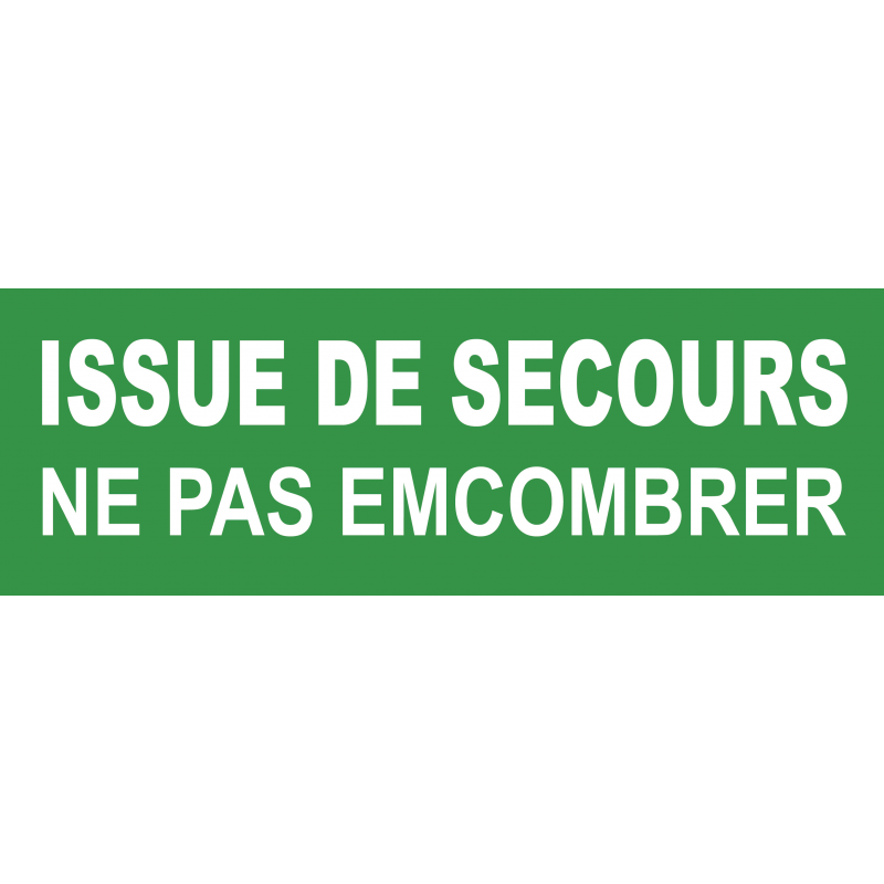 Ne pas encombrer issue de secours (29x10cm) - Sticker / autocollant