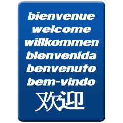 Bienvenue international (15x11cm) - Sticker / autocollant