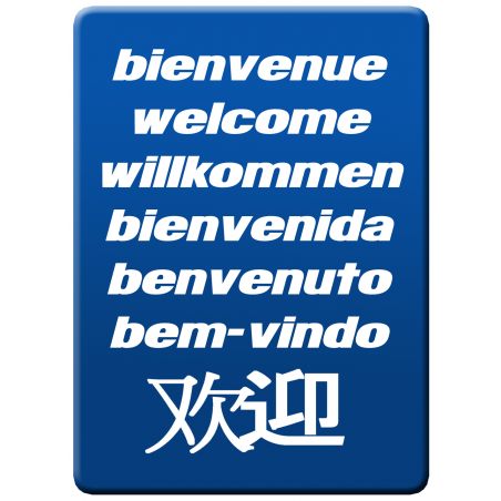 Bienvenue international (15x11cm) - Sticker / autocollant