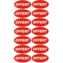 Offert (14fois 5x2.5cm) - Sticker / autocollant