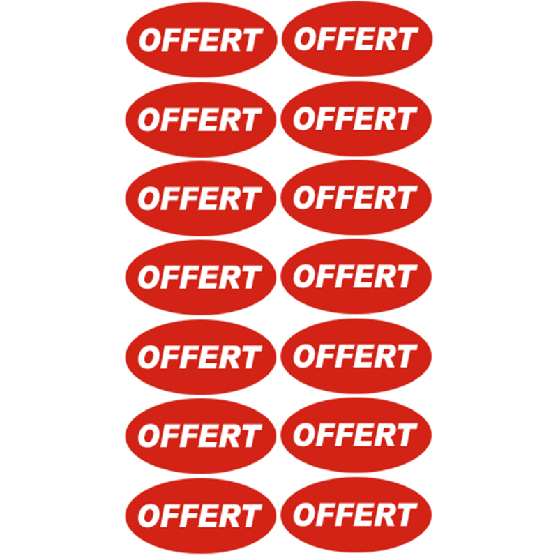 Offert (14fois 5x2.5cm) - Sticker / autocollant