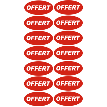 Offert (14fois 5x2.5cm) - Sticker / autocollant