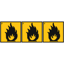Facilement inflammable (3 stickers 5x5cm) - Autocollant(sticker)