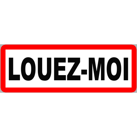 Louez-moi fond blanc (29.5x10.5cm) - Autocollant(sticker)