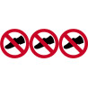 Chaussures interdites (3 fois 10cm) - Autocollant(sticker)