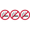 Interdit de fumer (3 fois 10cm) - Autocollant(sticker)