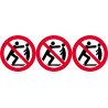 Interdit de pousser (3 fois 10cm) - Sticker/autocollant