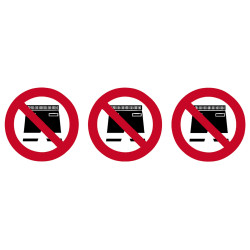 Short interdit (3 fois 10cm) - Sticker/autocollant