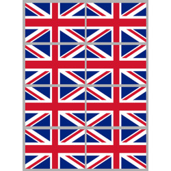 Drapeau Grande Bretagne (8 fois 9.5x6.3 cm) - Autocollant(sticker)