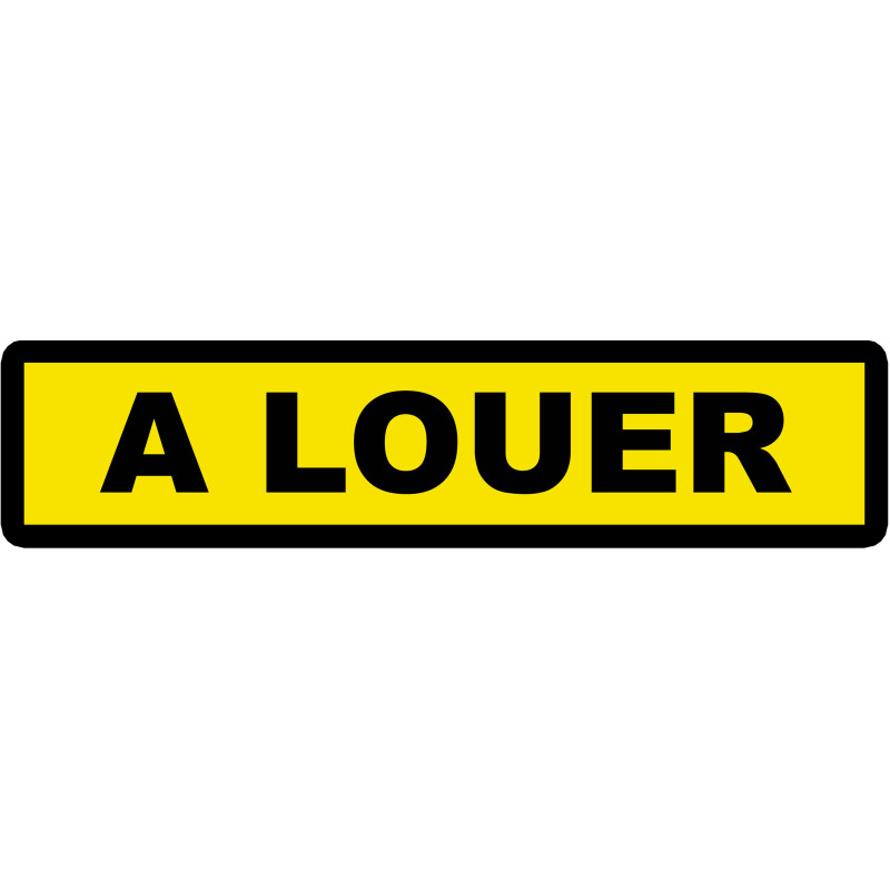 A louer fond jaune (30x7cm) - Autocollant(sticker)