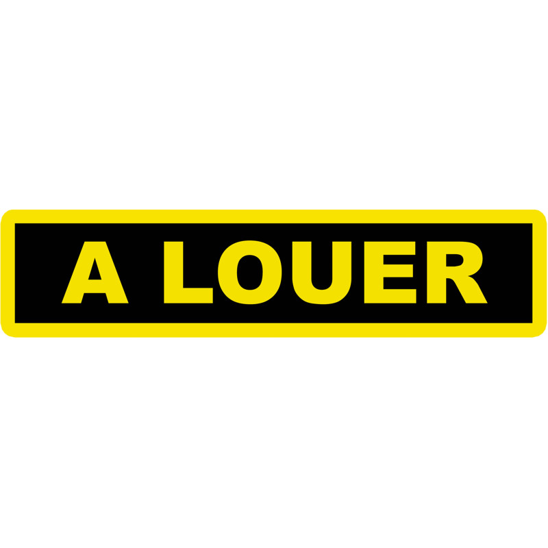 A louer fond noir (30x7cm) - Autocollant(sticker)