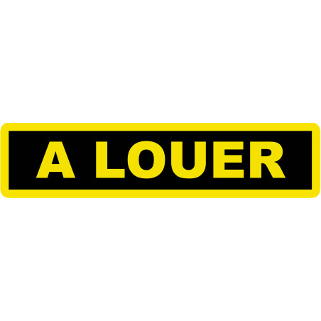 A louer fond noir (30x7cm) - Autocollant(sticker)