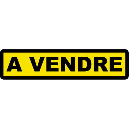 A vendre fond jaune (30x7cm) - Autocollant(sticker)