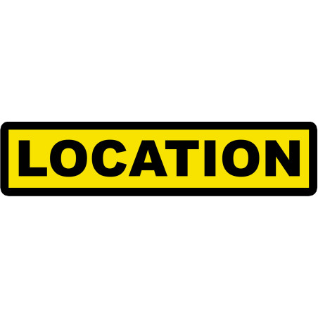 Location fond jaune (30x7cm) - Autocollant(sticker)