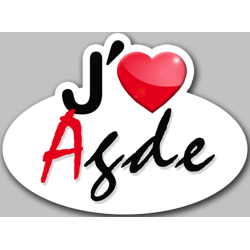 j'aime Agde (15x11cm) - Autocollant(sticker)