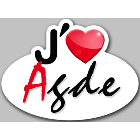 j'aime Agde (15x11cm) - Sticker/autocollant