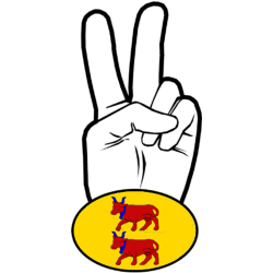 salut de motard béarnais 64 (15x7,2cm) - Sticker/autocollant