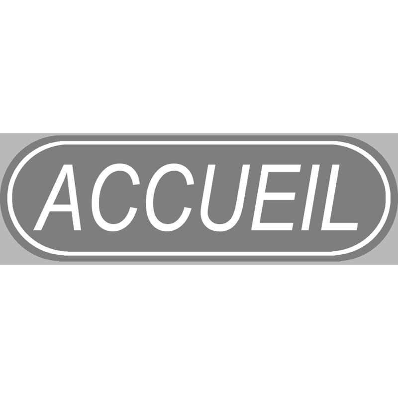 Accueil gris (29x9cm) - Autocollant(sticker)