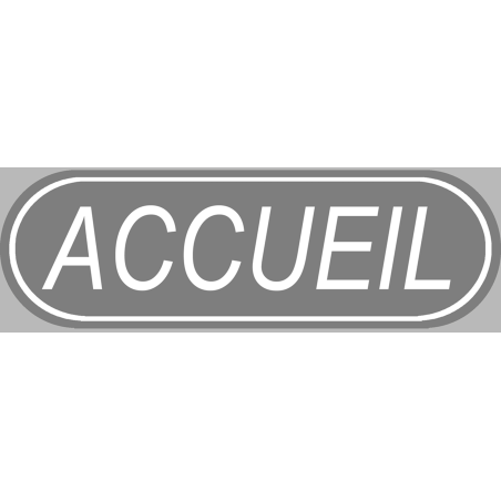 Accueil gris (29x9cm) - Autocollant(sticker)