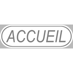 Accueil blanc (29x9cm) - Autocollant(sticker)
