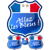 Allez Les Bleus 2 étoiles (kit 4 pièces) - Sticker/autocollant
