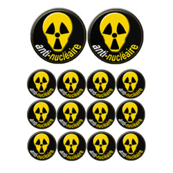 Anti-Nucléaire (2 fois 10cm & 12 fois 5cm) - Autocollant(sticker)