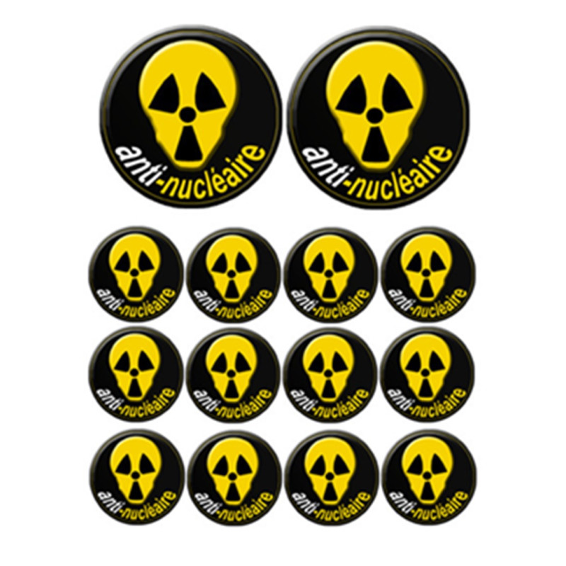 Anti-Nucléaire (2 fois 10cm & 12 fois 5cm) - Autocollant(sticker) Anti-Nucléaire (2 fois 10cm & 12 fois 5cm) - Autocollant(sticker)