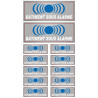 Bâtiment sous protection (2 fois 15x6cm / 10 fois 7x2.5cm) - Autocollant(sticker)