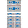 Bâtiment sous protection - 2 stickers de 15x6cm / 10 stickers de 7x2.5cm - Autocollant(sticker)