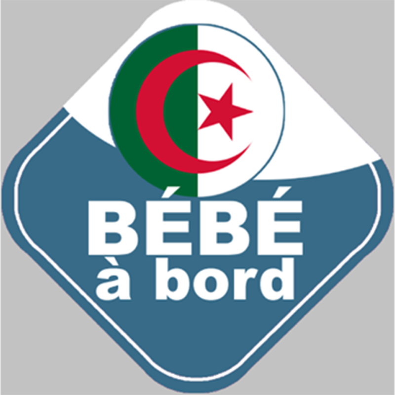 bébé à bord gars d'origine Algérienne - 15x15cm - Autocollant(sticker)