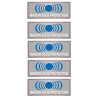 maison sous protection - 5 stickers de 7x2.5cm - Autocollant(sticker)