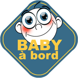 Baby à bord garçon (10x10cm) - Autocollant(sticker)