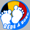 bébé à bord belge garçon - 15cm - Autocollant(sticker)