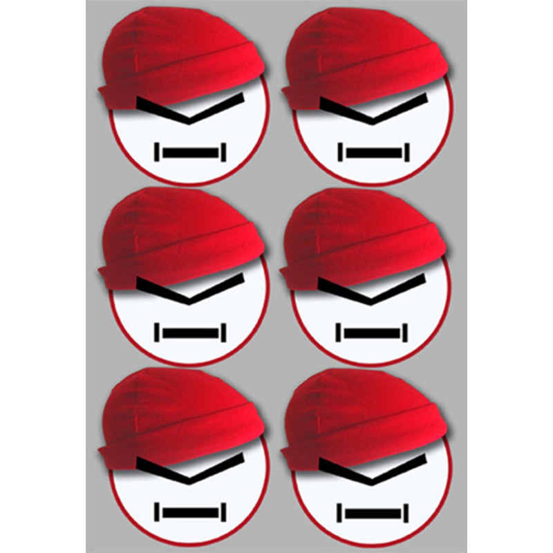 Bonnet rouge (6 stickers de 10cm) - Autocollant(sticker)