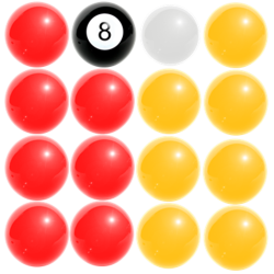 Boule de billard anglais (16 fois 5cm) - Autocollant(sticker)