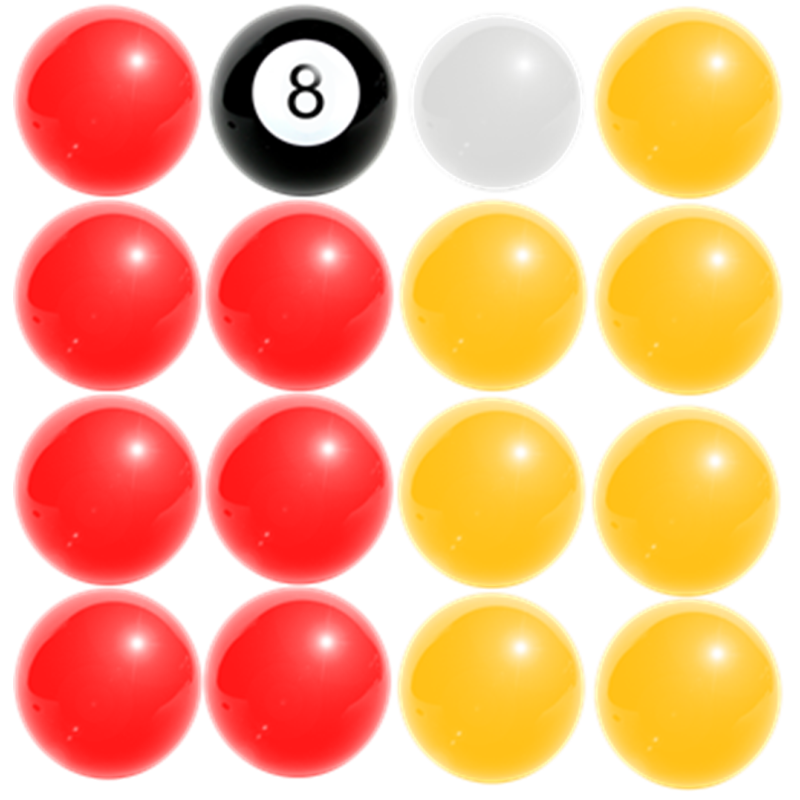 Boule de billard anglais (16 fois 5cm) - Autocollant(sticker)